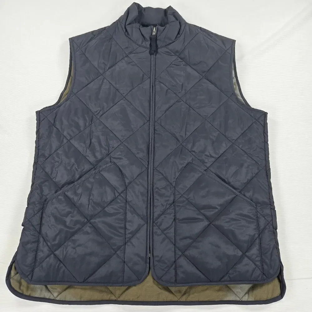 NWT J.Crew Black Quilted Walker Lightweight Casual Dressy Vest Men's Size Medium